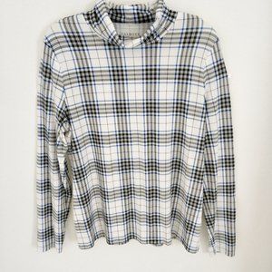 Talbots ThermalWarmth long sleeve plaid top